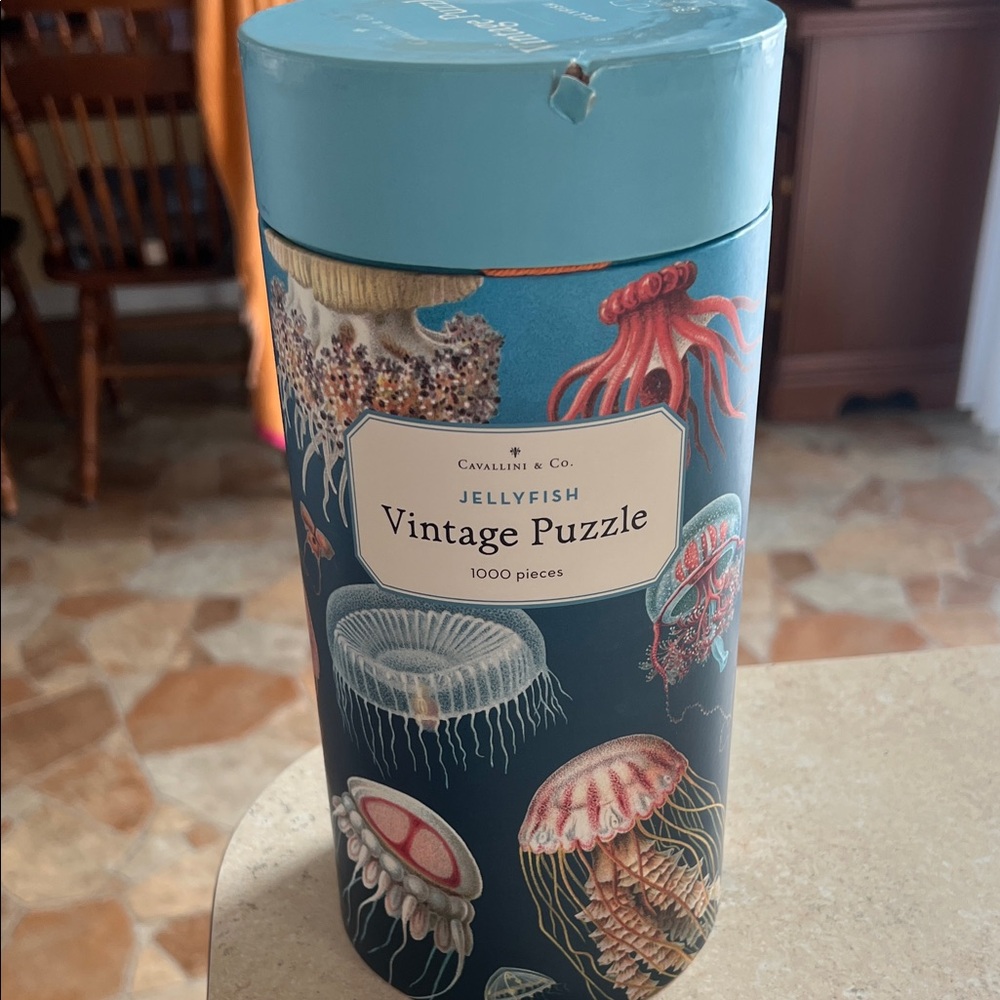 Cavallini & Co. Jellyfish Vintage Puzzle - Blue